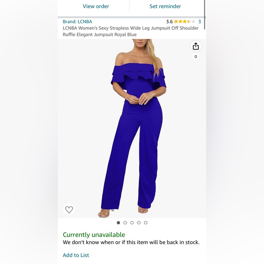 Royal Blue Jumpsuit